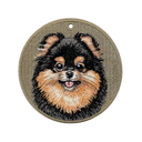 Big and Small Black and Tan Pomeranian  (Front & Back Design)