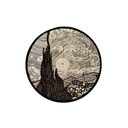 Black & White Starry Night