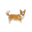 刺繡貼紙 - 柯基