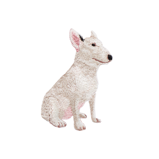 Embroidered sticker-bull terrier