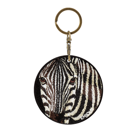 Reversible Embroidered Charm - Zebra