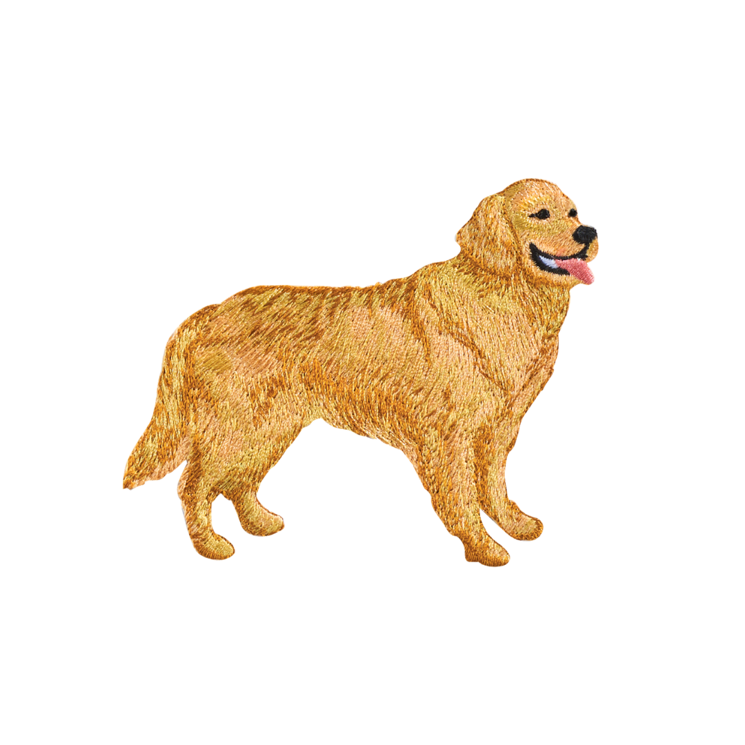 刺繡貼紙 - 黃金獵犬