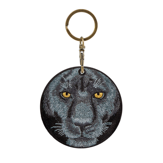 Reversible Embroidered Charm - Black Panther