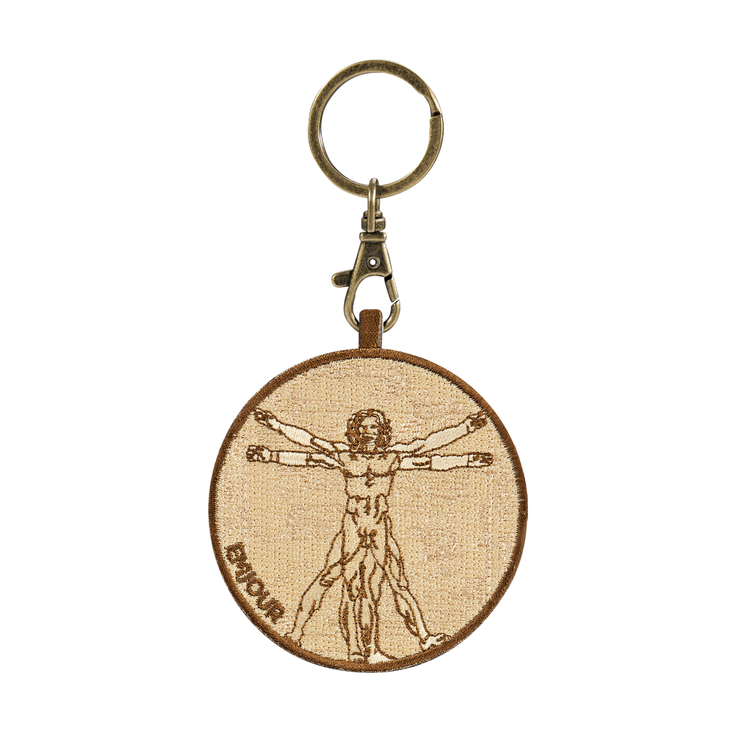 Double-sided embroidery charm - Da Vinci【Vitruvian Man】