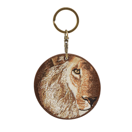 Reversible Embroidered Charm - Lion