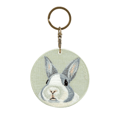 雙面刺繡吊飾 - 兔子