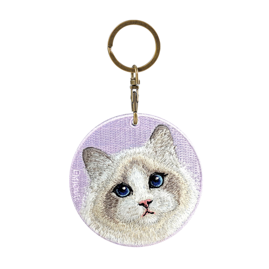 Reversible Embroidery Charm - Ragdoll