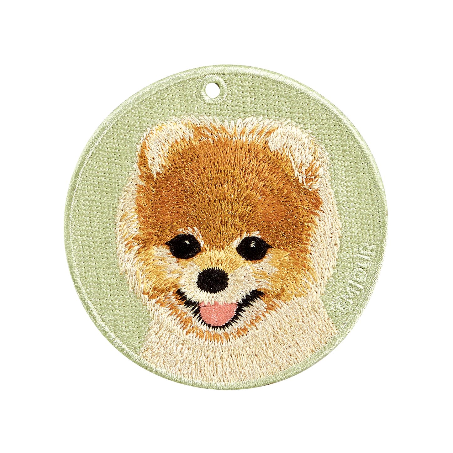 Reversible Embroidery Charm - Brown Bomei