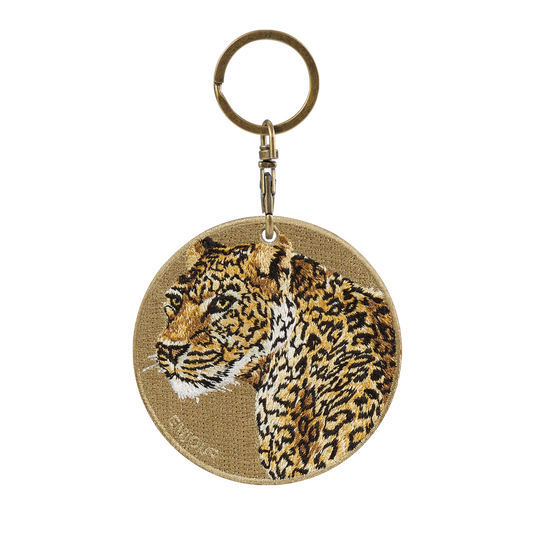 Reversible Embroidered Charm - Leopard