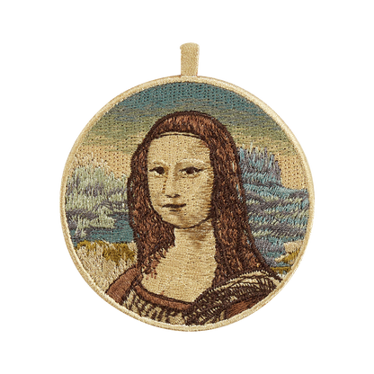 Double-sided embroidery charm - Da Vinci【Mona Lisa】