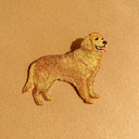 刺繡貼紙 - 黃金獵犬