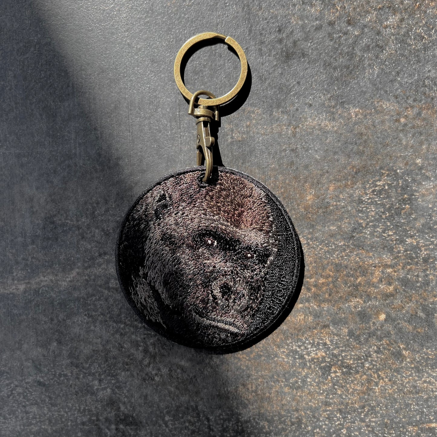 Reversible Embroidered Charm - Gorilla