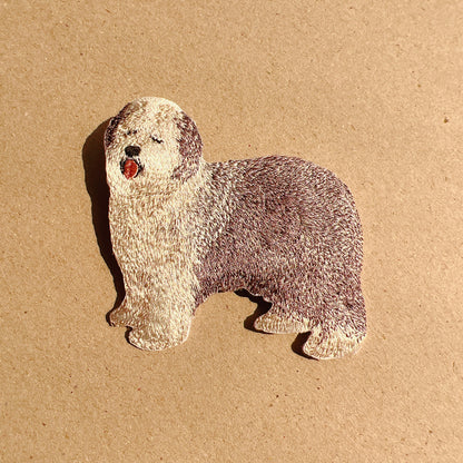 刺繡貼紙 - 英國牧羊犬
