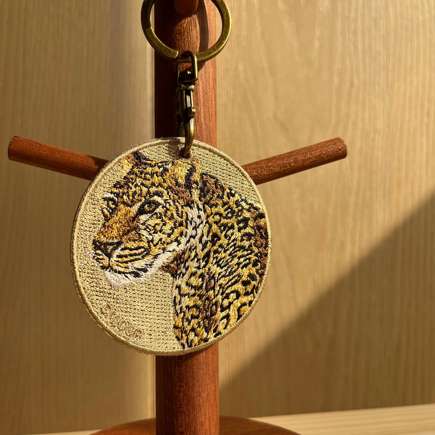 Reversible Embroidered Charm - Leopard