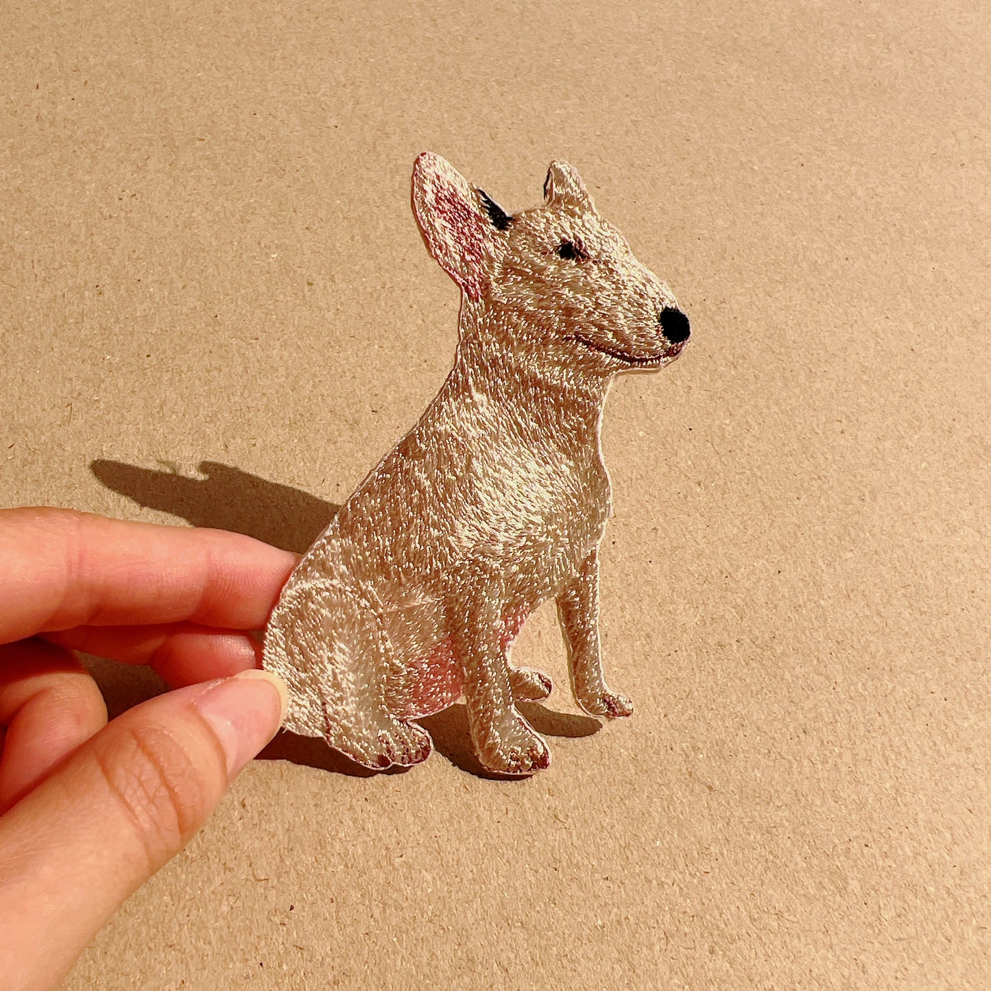 Embroidered sticker-bull terrier