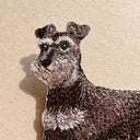 刺繡貼紙 - 雪納瑞